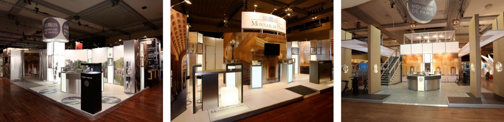 stand d'exposition modulable en gestion complète Monnaie de Paris
