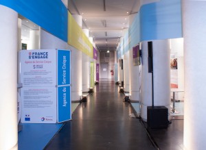 Installation générale pour l'évènement La France S'Engage à l'Institut du Monde Arabe, édition 2015