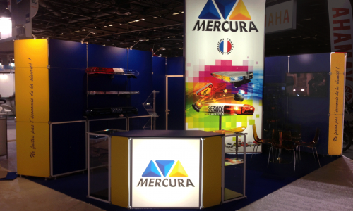 Stand Mercura en système modulaire remontable reconfigurableStand Mercura en système modulaire remontable reconfigurable